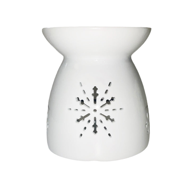 Κεραμικός Αρωματιστής ''Snow Flake'' 9.8cm x 10.8cm x 10cm Λευκός