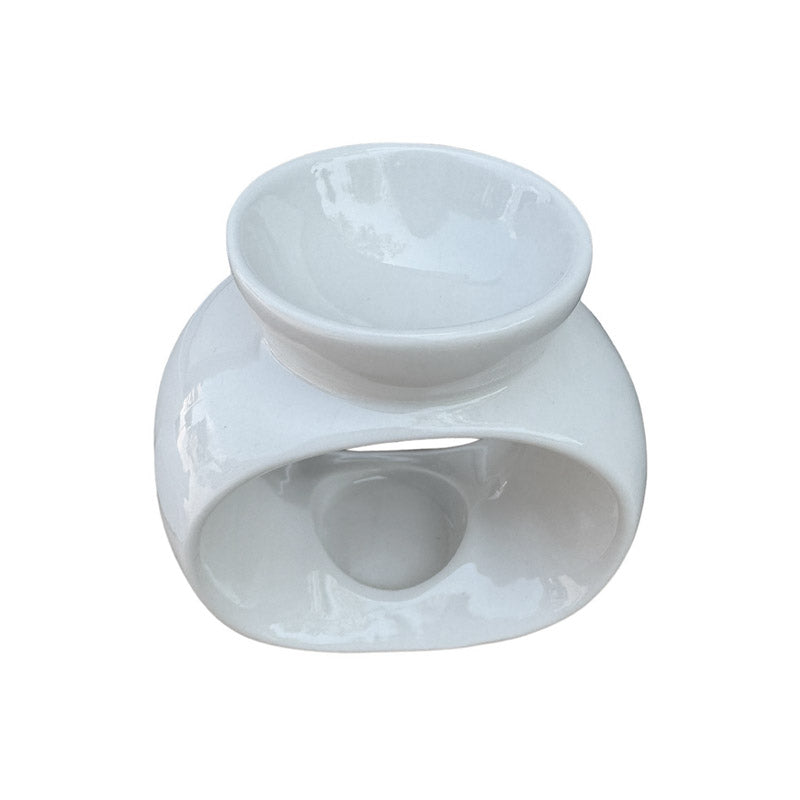 Κεραμικός Αρωματιστής Οβάλ 10.5cm x 11.4cm Λευκός