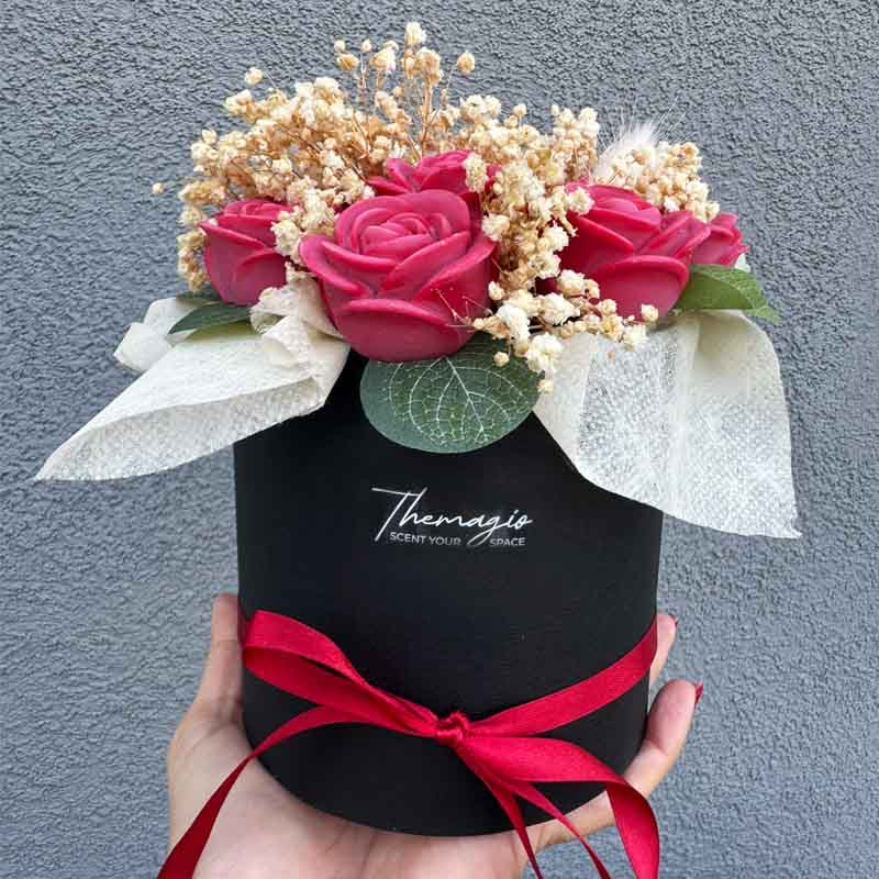Αρωματικό Μπουκέτο από λουλούδια κεριού σόγιας Roses 15x15