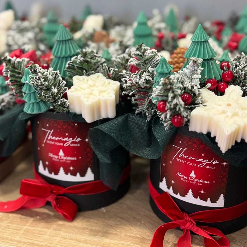 Christmas Edition Αρωματικό Μπουκέτο σε στρόγγυλο κουτί 12x14cm