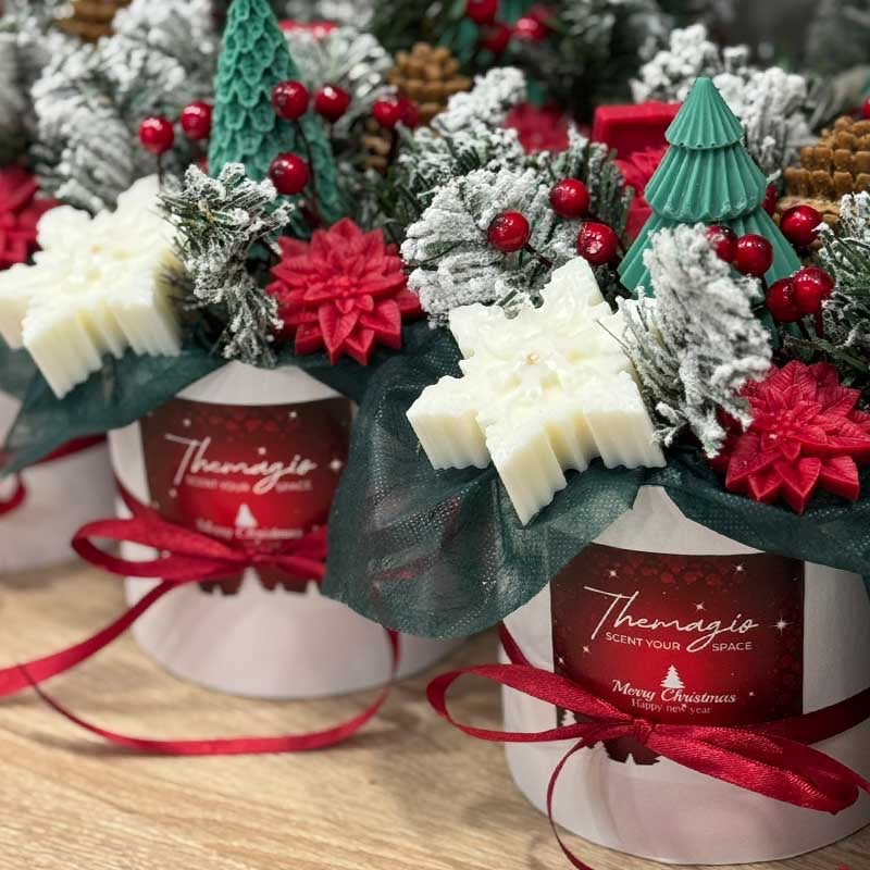 Christmas Edition Αρωματικό Μπουκέτο σε στρόγγυλο κουτί 12x14cm
